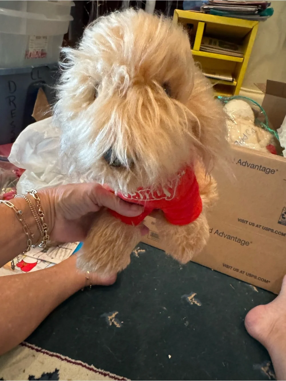 Sandy from Annie Red Plush Dog Toy Shirt - Knickerbocker Brand